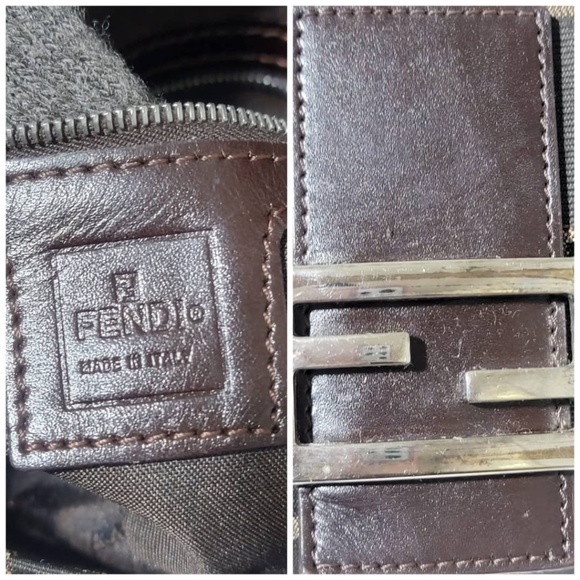 Authentic Fendi Zucca Canvas Baguette Brown - Picture 11 of 15